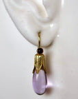 Jane Eyre 14k Gold, Amethyst and Garnet Earrings