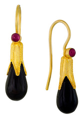 Jane Eyre's Onyx Teardrop Earrings