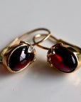 Jane Seymour 14k Gold, Garnet and Diamond Earrings