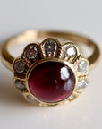 Jane Seymour 14k Gold, Garnet and Diamond Ring