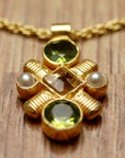 Jenny Lind Peridot, Citrine and Pearl Necklace