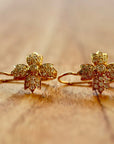La Madeleine 14k Gold and Diamond Earrings