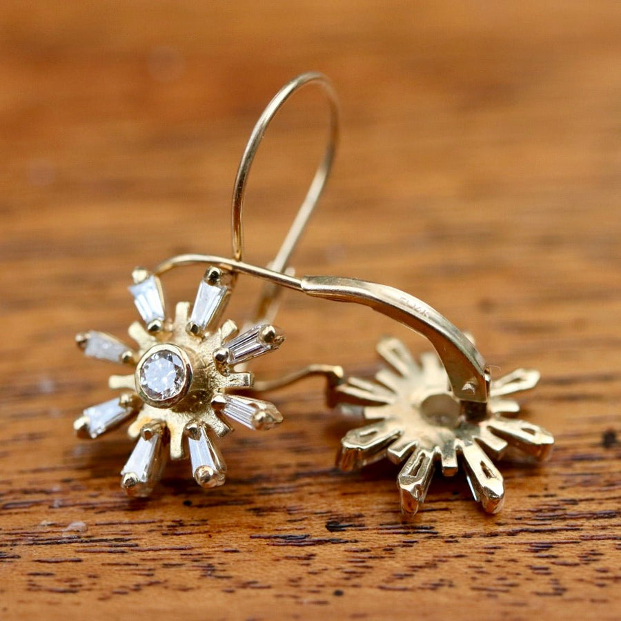 La Traviata 14k Gold and Diamond Earrings