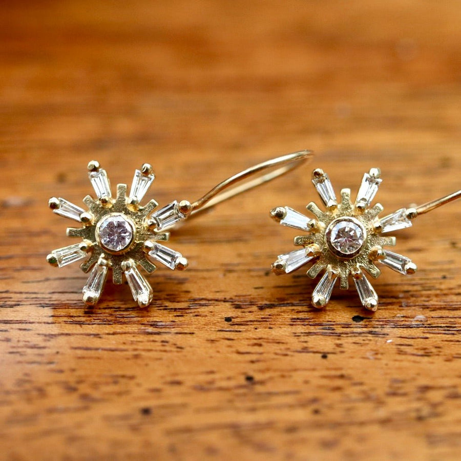 La Traviata 14k Gold and Diamond Earrings