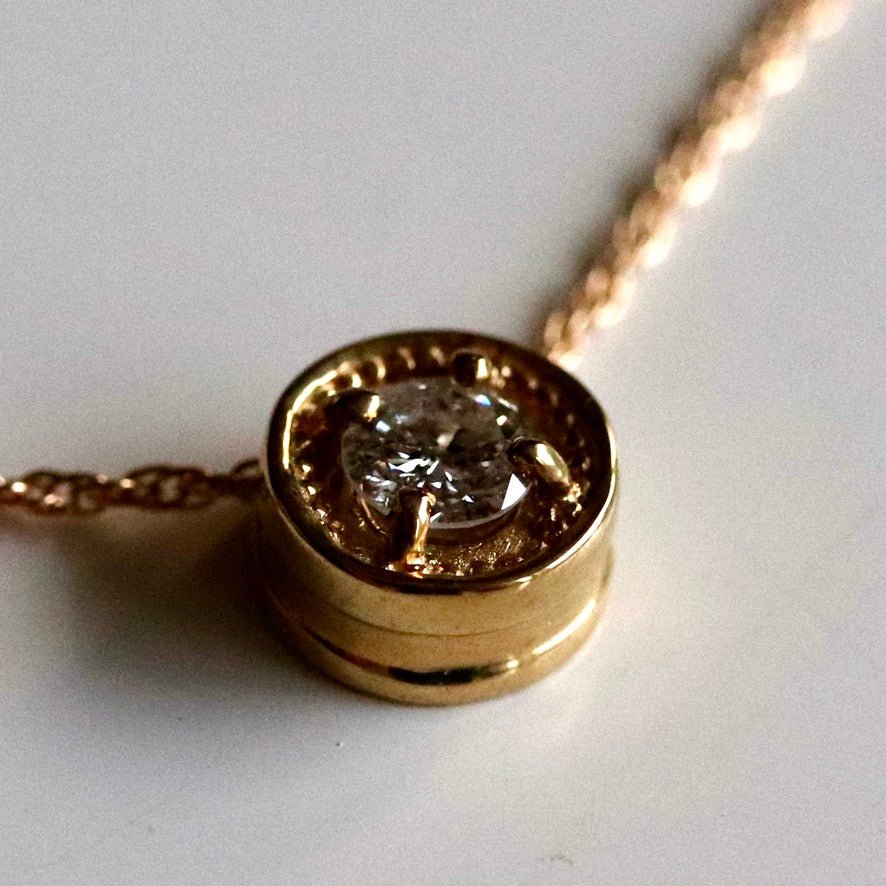 La Vie est Belle Clover 14k Gold and Diamond Necklace