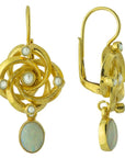 Labyrinth Opal and Pearl Earrings