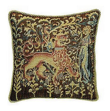 Lady in the Forest Tapestry Pillow