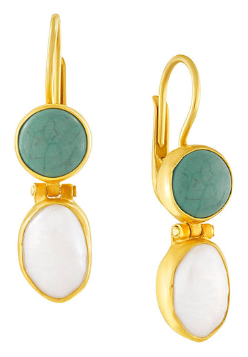 Lamermore Turquoise and Pearl Earring