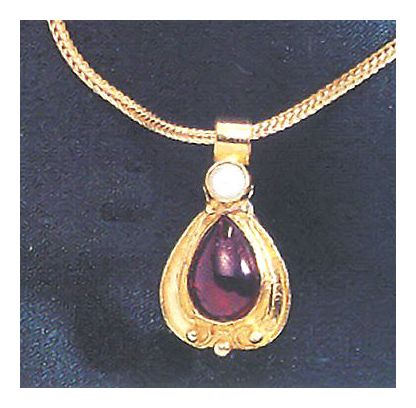 Lamplight 14k Gold and Garnet Necklace