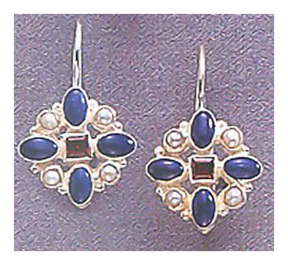 ラピスクロスピアス : Museum of Jewelry