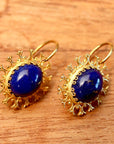 Lapis Lazuli Snowflake Earrings