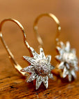 L'etoile D'amour 14k Gold and Diamond Earrings