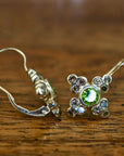 Madame Bovary 14k Gold, Peridot and Diamond Earrings