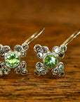 Madame Bovary 14k Gold, Peridot and Diamond Earrings