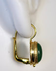 Maharashtra 14k Gold and Aventurine Earrings