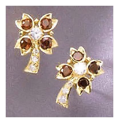 Marseille 14k Gold, Garnet and Diamond Earrings