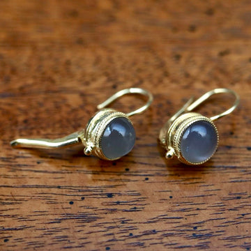 Meg Pepperidge Grey Moonstone Earrings
