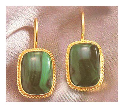 Middle Kingdom Malachite Earrings