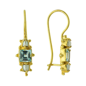 Milano Topaz and Pearl Earrings