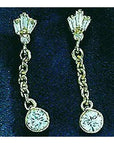 Miley 14k Gold and Diamond Dangle Earrings