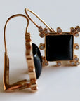 Monte Carlo 14k Gold, Onyx and Diamond Earrings