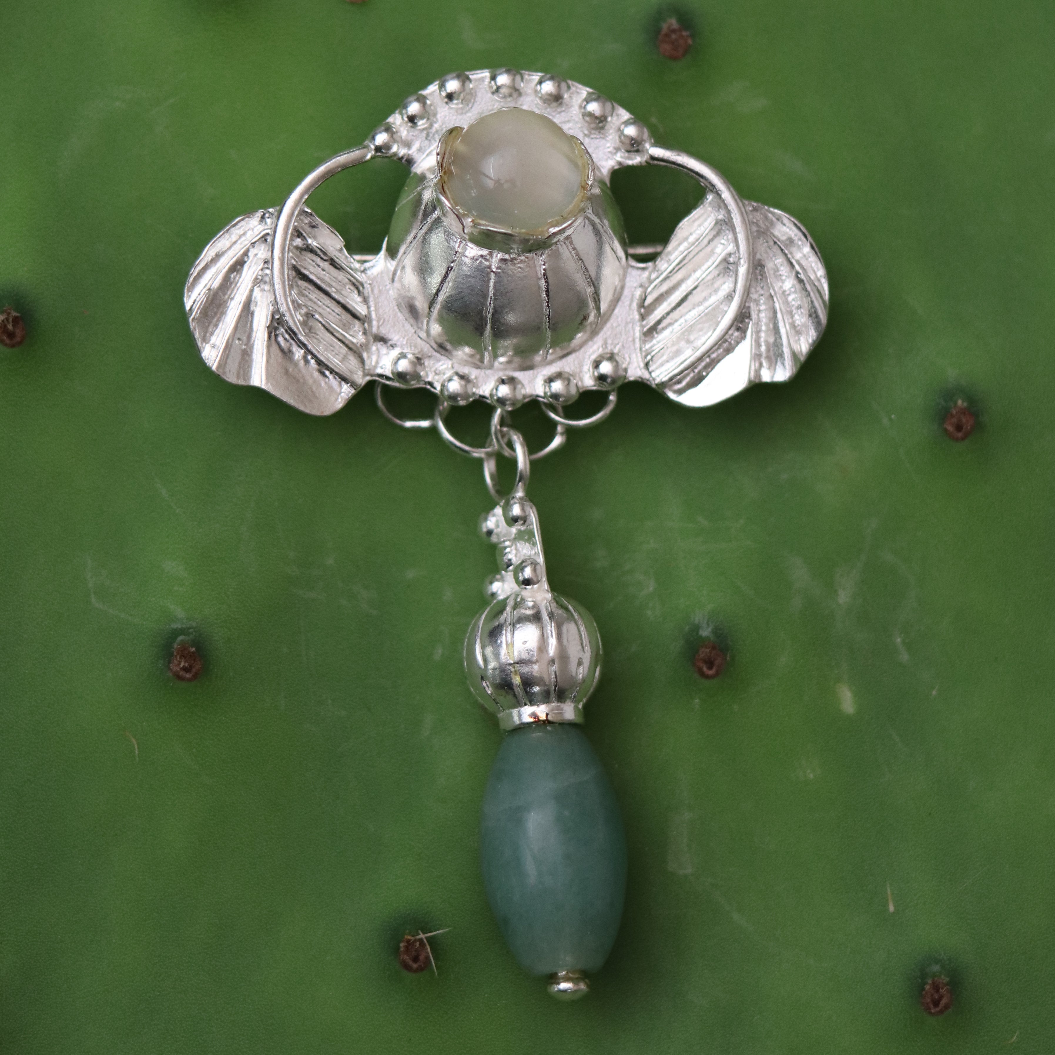 Moon Garden Silver Pin : Museum of Jewelry
