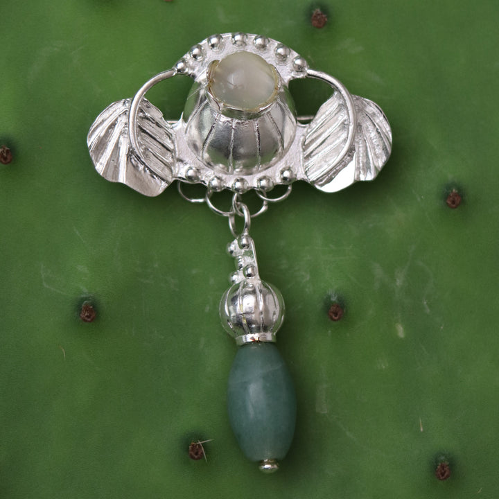 Moon Garden Silver Pin