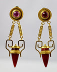 Nijinsky Carnelian and Garnet Earrings