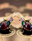 Olivia 14k Gold, Garnet and Amethyst Earrings