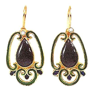 Onyx Birdcage Earrings
