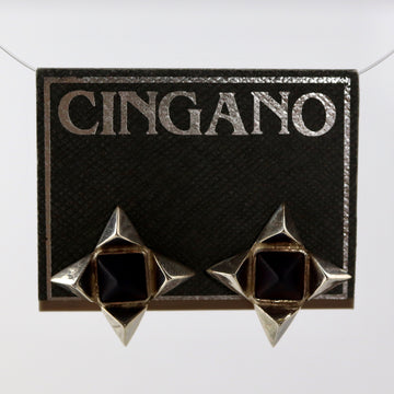 Onyx Pyramid Earrings