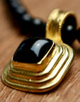 Onyx Ziggurat Necklace