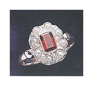 Padua Garnet and Pearl Ring