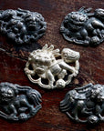 Pair of Antique Fu Dogs - Silver