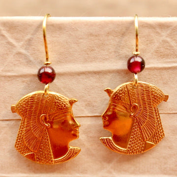 Pharaoh Garnet Earrings