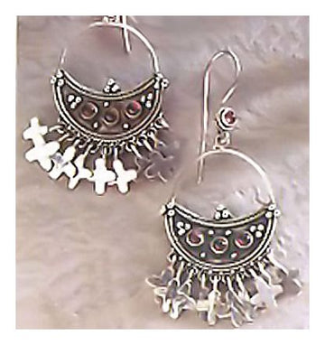 Puebla Silver Cross Earrings