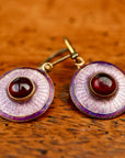 Purple Pupil Enamel Earrings
