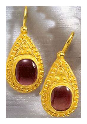 Raja Garnet Earrings