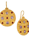 Ravenna Amethyst and Garnet Earrings