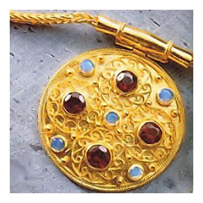 Sterling Silver, 24K Gold and Garnet Evil Eye Pendant - Good Luck and –  Mark Poulin Jewelry