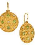 Ravenna Peridot and Pearl Earrings