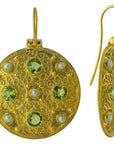 Ravenna Peridot and Pearl Earrings