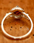 Regina 14k Gold, Garnet and Diamond Ring