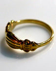 Renaissance Ring with Clasped Hands - Brass