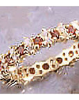 Roses are Red 14k Gold, Diamond and Garnet Eternity Band