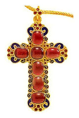 Saint Joan Garnet Cross Necklace