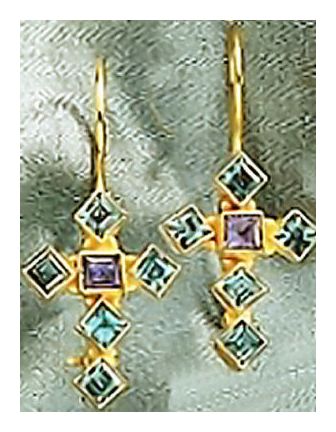 Saint Raphael Cross Earrings
