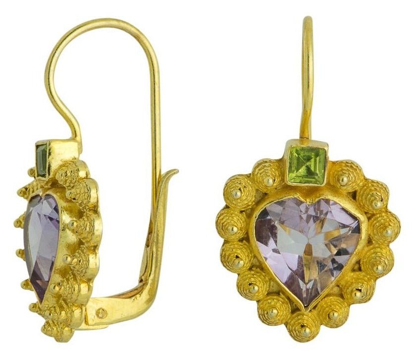 Saint Valentine's Amethyst Earrings