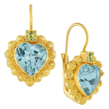 Saint Valentine's Blue Topaz Earrings