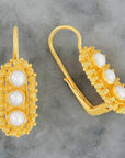 Salisbury Cross Pearl Earrings